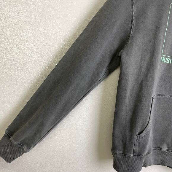 Revolve Rollas X MTV Hoodie Sweatshirt Small Washed Gray Graphic French Terry - Picture 5 of 10